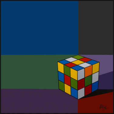 Painting titled ""Rubik I"" by Ana Maria Cortes, Original Artwork, Acrylic