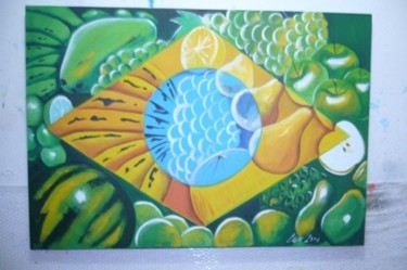Pintura intitulada "frutas brasileiras" por Laurindo Joao Dos Santos Lauro, Obras de arte originais