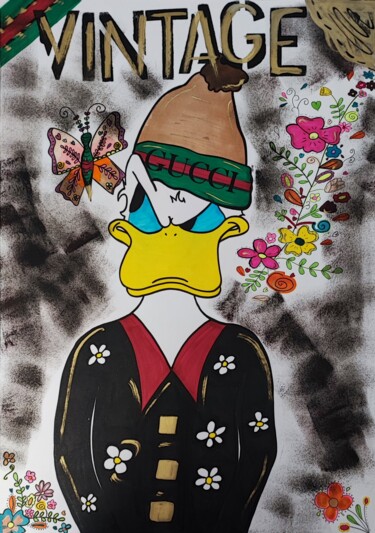 Dibujo titulada "Donald Gucci grinch…" por Anafoxybooh, Obra de arte original, Rotulador