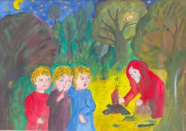 Peinture intitulée "Children`s illustra…" par Ana Macovei, Œuvre d'art originale