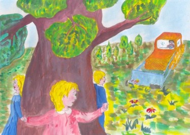 Peinture intitulée "Children`s illustra…" par Ana Macovei, Œuvre d'art originale