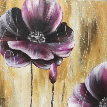 Картина под названием "Flower_" - Ana Isac, Подлинное произведение искусства, Масло