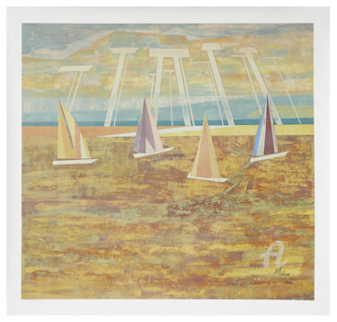 Painting titled "Rayons de soleil" by Anaïse Nolan, Original Artwork