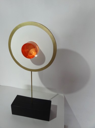 Sculpture intitulée "Cercle Lumineux ora…" par Anaïs Préaudat, Œuvre d'art originale, Bois