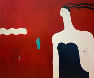 Malerei mit dem Titel "The Siren" von Anait, Original-Kunstwerk, Acryl