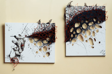 Malarstwo zatytułowany „Toke, 3D asymmetric…” autorstwa Anastasia Anait, Oryginalna praca, Akryl