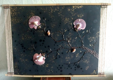 拼贴 标题为“Marine Sakura 3D ar…” 由Anastasia Anait, 原创艺术品, 丙烯 安装在纸板上