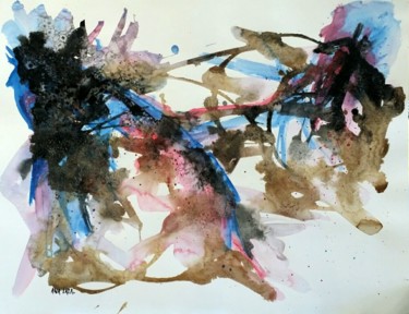 Painting titled "W8" by Ana Laza, Original Artwork, Watercolor