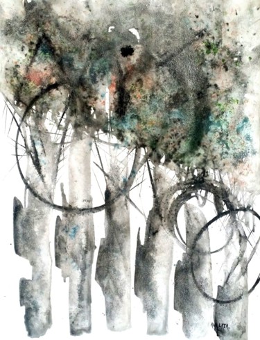 Painting titled "W15" by Ana Laza, Original Artwork, Watercolor