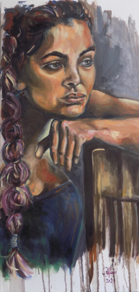 Painting titled "Eli" by Analía Alfano, Original Artwork, Oil