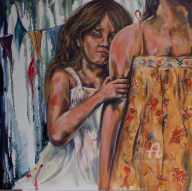 Painting titled "Mejor no te cuento…" by Analía Alfano, Original Artwork, Oil