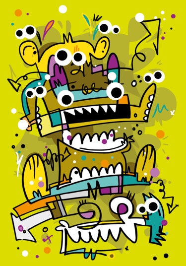 "Crazy Carnival #8 -…" başlıklı Dijital Sanat Koen Haarbosch tarafından, Orijinal sanat, Sprey boya