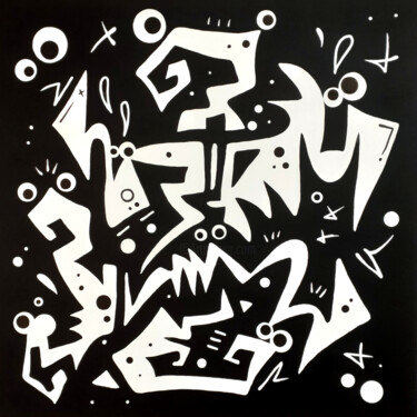 Schilderij getiteld "Funky Jams #3" door Koen Haarbosch, Origineel Kunstwerk, Acryl