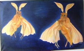 Pintura titulada "Mariposas" por Ana Luisa Tranquada, Obra de arte original