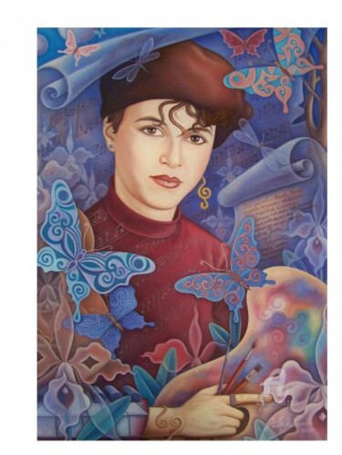Pintura intitulada ""Retrato de Staëll…" por Ana Luisa Kaminski Analuka, Obras de arte originais, Óleo