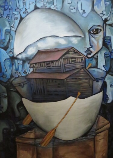 Malarstwo zatytułowany „Yo soy el Yo” autorstwa Analvis Somoza Jimenez, Oryginalna praca, Olej