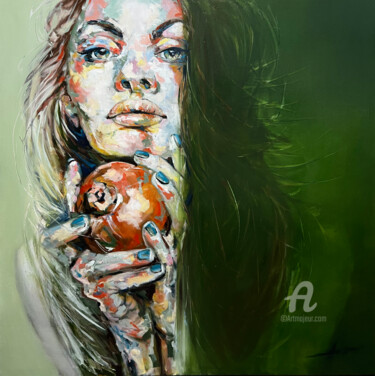 Painting titled "Kasia" by Anamaria Cepoi, Original Artwork, Oil