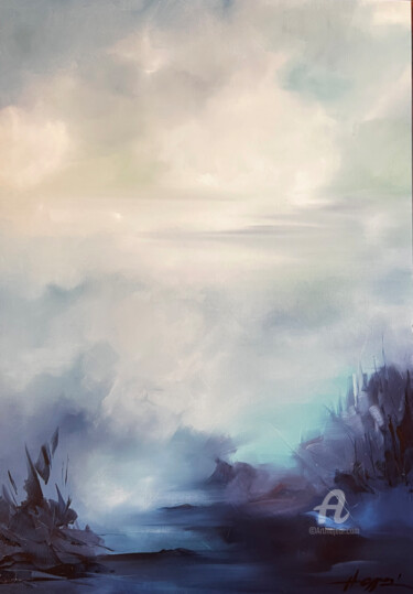 Pintura titulada "Morning Twilight" por Anamaria Cepoi, Obra de arte original, Oleo