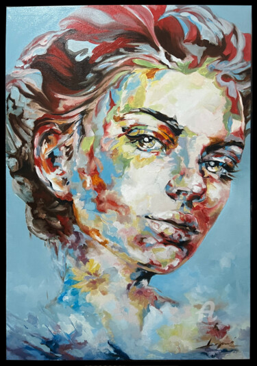 Painting titled "Nicolle" by Anamaria Cepoi, Original Artwork, Oil