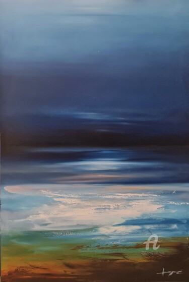 Peinture intitulée "Horizon" par Anamaria Cepoi, Œuvre d'art originale, Huile