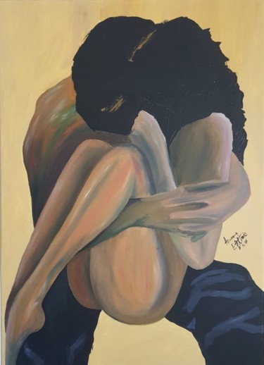 Painting titled "Lovers" by Anamaria Eftimie, Original Artwork, Acrylic