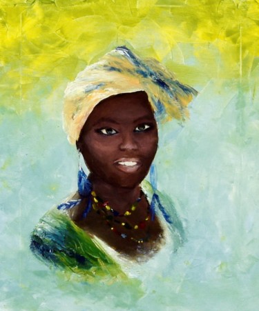 Painting titled "Zulu" by Ana-Maria Iancu, Original Artwork, Acrylic Mounted on Wood Stretcher frame