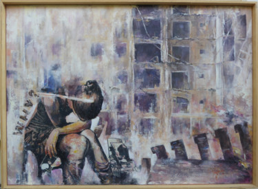 Painting titled "REFUGIADO 1" by Ana María Gonzalez Jimenez, Original Artwork, Acrylic