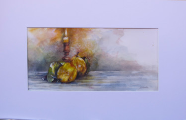 Peinture intitulée "MEMBRILLOS" par Ana María Gonzalez Jimenez, Œuvre d'art originale, Aquarelle