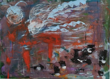 rebirth Painting titled "rebirth" by Ana Maria Podaru, Original Art, Acrylic Mounted on Stretcher frame