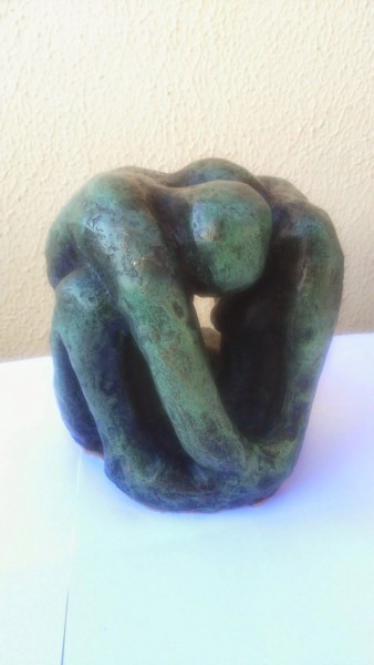 Sculptuur getiteld "Amor e dor" door Anamaria Vieira, Origineel Kunstwerk, Bronzen