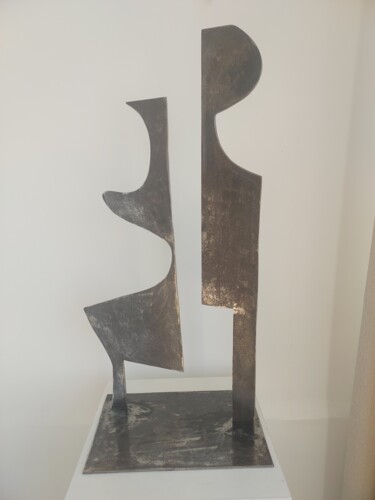 Sculpture intitulée "Cisão ou complement…" par Anamaria Vieira, Œuvre d'art originale, Métaux