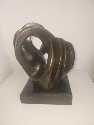 Sculpture intitulée "Diálogo das mãos" par Anamaria Vieira, Œuvre d'art originale, Bronze
