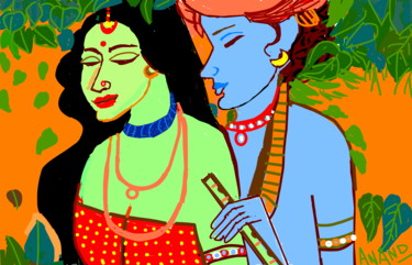 Digitale Kunst getiteld "DEEP LOVE" door Anandswaroop Manchiraju, Origineel Kunstwerk, Digitaal Schilderwerk
