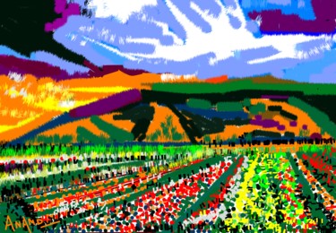 Digital Arts titled "valley-of-flowers-6…" by Anandswaroop Manchiraju, Original Artwork, Digital Painting