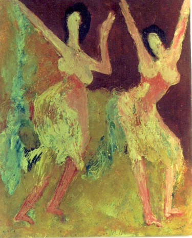 Peinture intitulée "DANZE DANCE AND DAN…" par Anandswaroop Manchiraju, Œuvre d'art originale, Autre