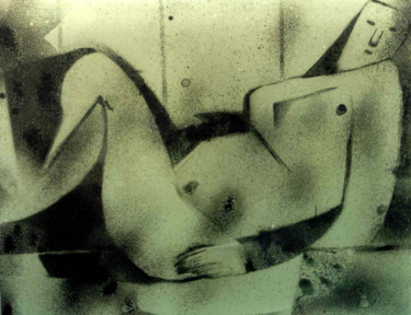 Schilderij getiteld "RECLINING NUDE phot…" door Anandswaroop Manchiraju, Origineel Kunstwerk, Anders