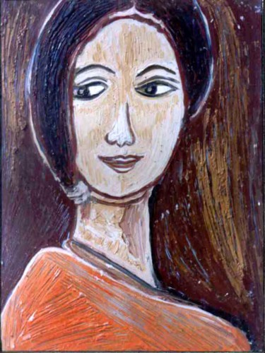 Ζωγραφική με τίτλο "HEAD-9,  .jpgxrayh0…" από Anandswaroop Manchiraju, Αυθεντικά έργα τέχνης, Λάδι