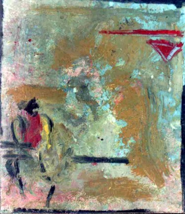 Schilderij getiteld "SEATED LADY, OIL ON…" door Anandswaroop Manchiraju, Origineel Kunstwerk, Olie