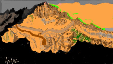 Arts numériques intitulée "PEAK-2, DIGITAL ART" par Anandswaroop Manchiraju, Œuvre d'art originale, Peinture numérique