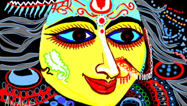 Arts numériques intitulée "DIETY-5,  DIGITAL A…" par Anandswaroop Manchiraju, Œuvre d'art originale, Peinture numérique