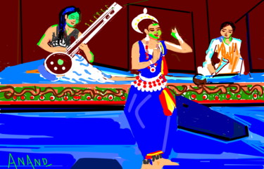 Arte digital titulada "MUSIC AND DANCE CON…" por Anandswaroop Manchiraju, Obra de arte original, Pintura Digital