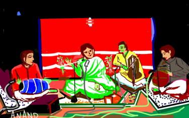 Grafika cyfrowa / sztuka generowana cyfrowo zatytułowany „INDIAN MUSIC CONCER…” autorstwa Anandswaroop Manchiraju, Oryginaln…