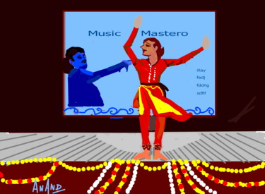 Arts numériques intitulée "CLASSICAL MALE DANC…" par Anandswaroop Manchiraju, Œuvre d'art originale, Peinture numérique