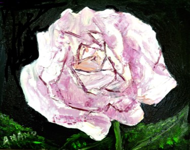 Painting titled "FLOWER STUDY-1" by Anandswaroop Manchiraju, Original Artwork, Oil