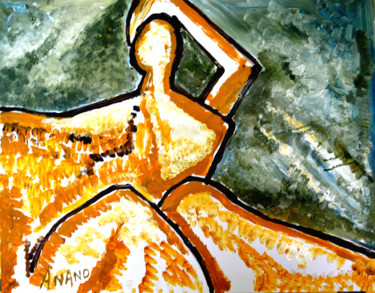 Painting titled "ABSTRACT EXPRESSION…" by Anandswaroop Manchiraju, Original Artwork, Acrylic