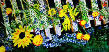 Painting titled "FLORAL ABSTRACTION" by Anandswaroop Manchiraju, Original Artwork, Other