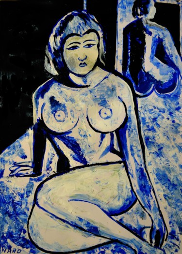 Malerei mit dem Titel "REFLECTION" von Anandswaroop Manchiraju, Original-Kunstwerk, Acryl