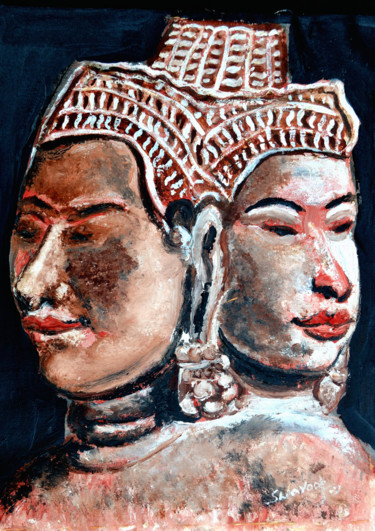 绘画 标题为“LORD BUDDHA-2” 由Anandswaroop Manchiraju, 原创艺术品, 丙烯