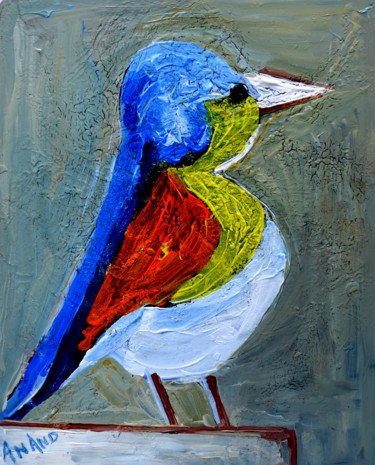 绘画 标题为“BLUE BIRD-2” 由Anandswaroop Manchiraju, 原创艺术品, 其他