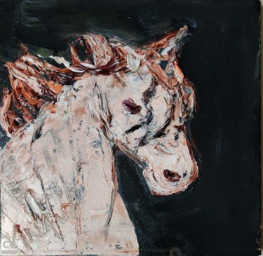Malerei mit dem Titel "HORSE-3" von Anandswaroop Manchiraju, Original-Kunstwerk, Öl